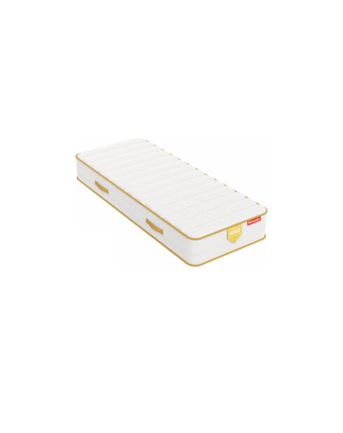 Matelas HGOLD 25cm ressorts ensachés blanc doré - 80x200cm