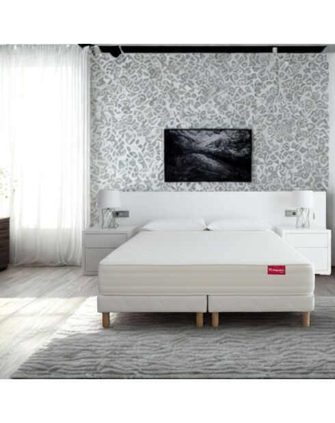 Matelas HIVORY 15cm mousse PU Haute Résilience blanc - 160x200cm