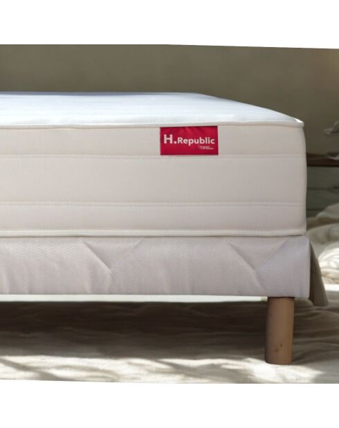 Matelas HIVORY 15cm mousse PU Haute Résilience blanc - 160x200cm