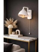 Lampada da parete Beton bianca -H.28 cm