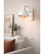 Lampada da parete Beton bianca -H.28 cm