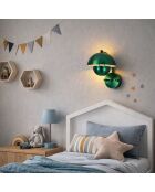 Eylul-15683-D lampada da parete verde -23 x 25 x 20 cm