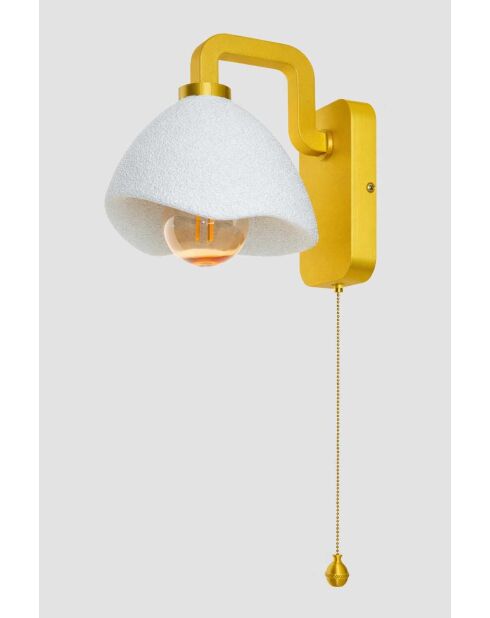 Lampada da parete Beton gialla -H.28 cm