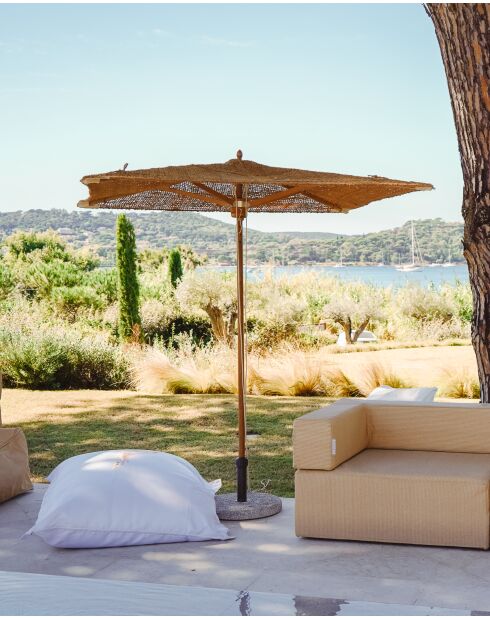 Parasol tissu marron - 200cm