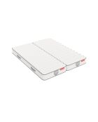 Set aus 2 HSILVER-Matratzen, 17 cm, aus hochdichtem Schaumstoff TWINS, zusammensteckbar, silberweiß — 90 x 200 cm