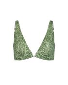 Top da bagno verde con scollo a V