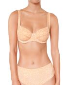 Orangefarbenes Badeanzugoberteil