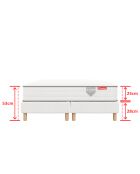 Pack Matelas HSILVER 25cm + sommier blanc - 180x200cm