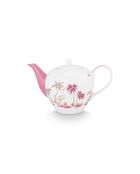 Mooie roze/gouden theepot met stippen - 1,6L