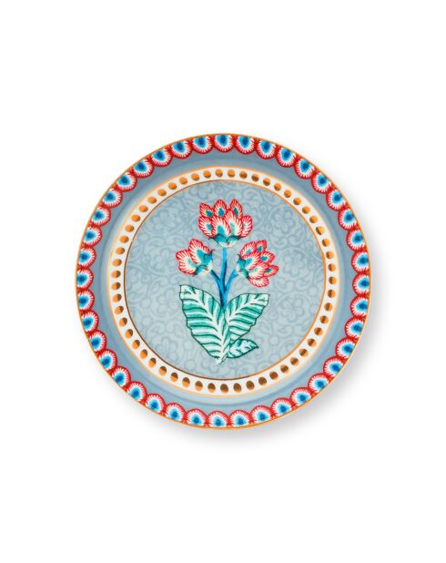 Taschenablage „Flower Festival“, 9 cm, hellblau
