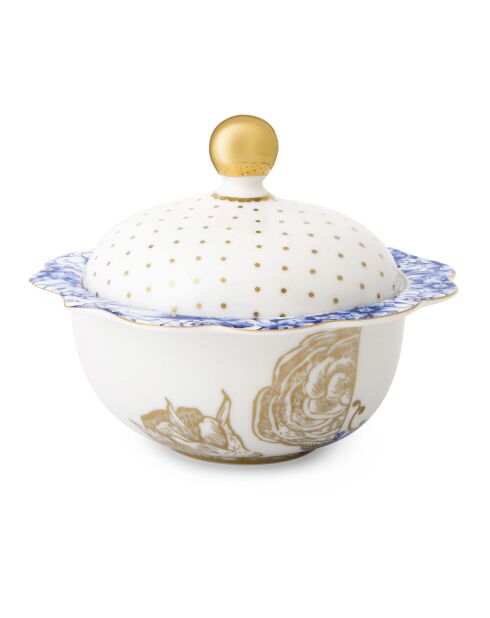 Koninklijke witte suikerpot - 10,5x13,2x13,2cm