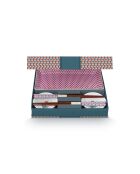 Coffret Cadeau 6 pcs 2 plateaux 23x11,5cm + 2 bols 8cm + 2 paires de baguettes - 2,2x11,5x23cm