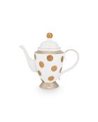 Dot L Delight Teekanne, weiß/gold, 22,1x14,2x25,6 cm