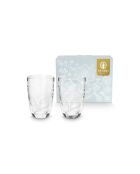 Set di 2 bicchieri da acqua con fiori - 400 ml