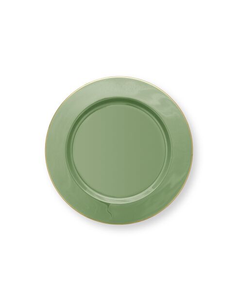 Assiette de présentation Lily & Lotus en métal verte - 32cm