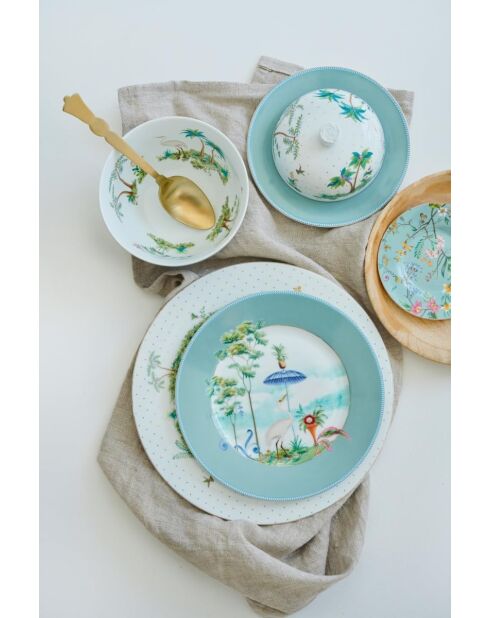 6 platos de postre azules Jolie - 21 cm