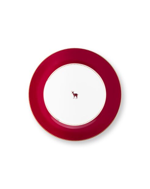 6 rote Love Birds Teller — 26,5 cm
