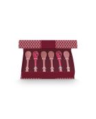 Oriental Flower Festival, set regalo rosa da 6 cucchiai, 13 cm