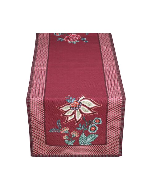 Chemin de table Flower Festival Framboise - 50x150cm