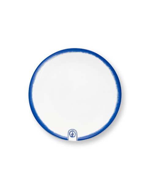 Pip & The Blue Bird Tie&Dye Teller, Weiß/Blau, 18 cm, 6 Stück