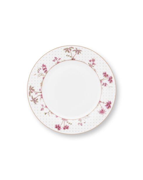 6 Assiettes plates Jolie blanches - 26,5cm