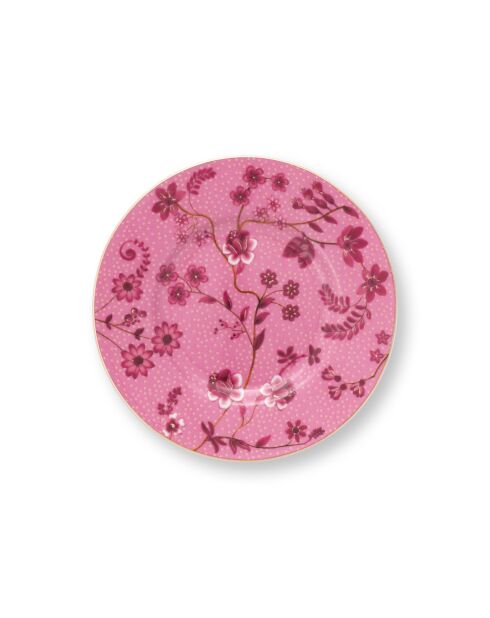 6 bonitos platos pequeños de color rosa, 12 cm