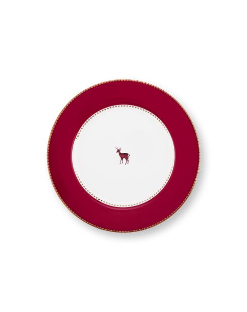 6 rote Love Birds Teller — 21 cm