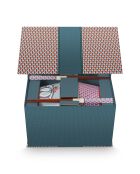 Set regalo 2 ciotole e 2 paia di bacchette Oriental Flower Festival blu - 12 cm