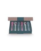 Oriental Flower Festival, set regalo blu da 6 cucchiai, 13 cm