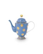 L Dot Delight Teekanne Hellblau/Gold — 22,1 x 14,2 x 25,6 cm