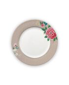 6 Blushing Birds Speiseteller, Khaki, 26,5 cm