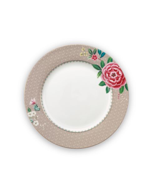 6 Blushing Birds Speiseteller, Khaki, 26,5 cm