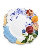Plato llano blanco Royal Flowers, 28 cm
