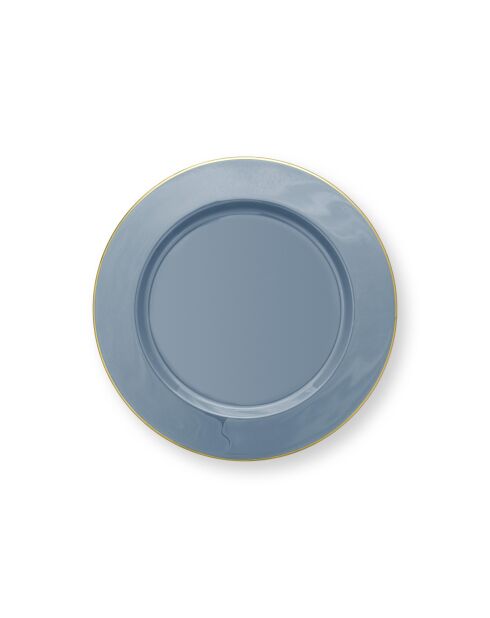 Flower Festival Präsentationsteller aus hellblauem Metall — 32 cm