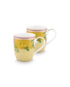 Set mit 2 kleinen gelben La Majorelle-Tassen — 145 ml