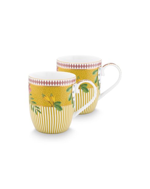Set van 2 kleine gele La Majorelle mokken - 145 ml