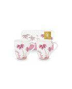 Coffret 2 grands mugs Jolie blanc/Or - 350ml