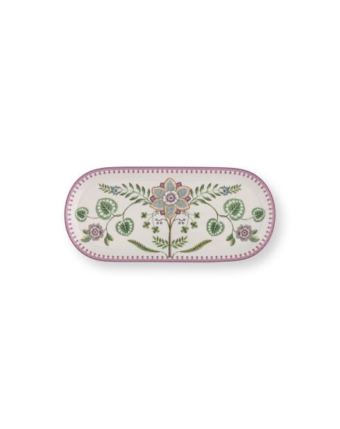 Plat à cake Lily & Lotus blanc cassé - 33,3x15,5cm