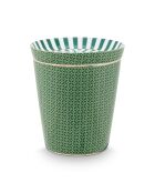 Mugs & Match Set — Kleine Tasse ohne Henkel Royal Tiles & Repose grüne Tasche — 7,5 x H 8 cm