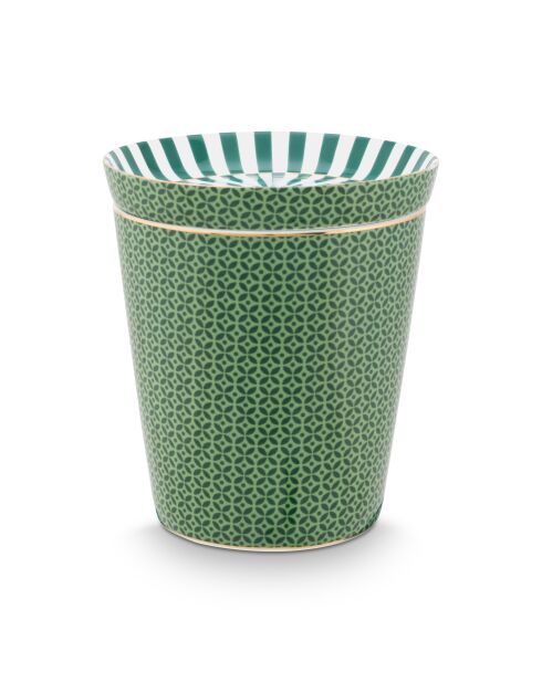 Set Mugs & Match - Petit mug sans anse Royal Tiles & Repose sachet vert - 7,5 x H 8 cm