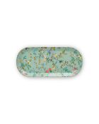 Plat cake Jolie fleurs bleu - 33,3x15,5cm