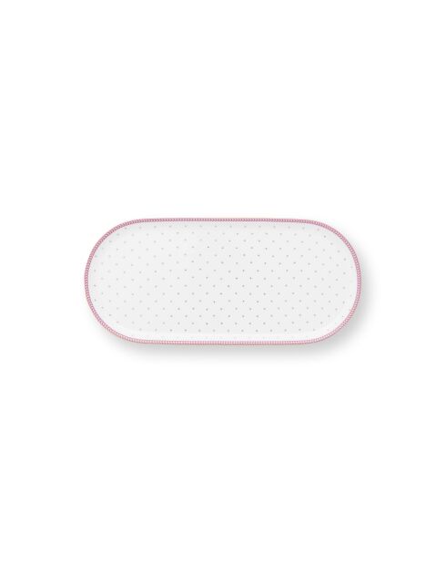 Petit plat ovale Jolie rose/Or - 25x12cm