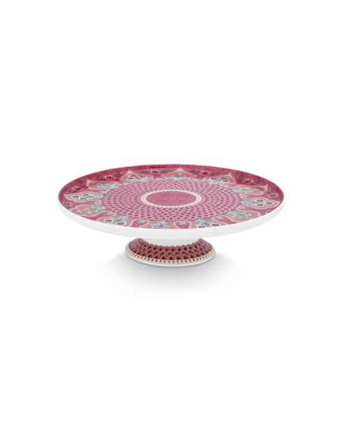 Mini Plat à gâteau Flower Festival Scallop Deco Framboise - 21cm