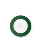 6 Love Birds Speiseteller, 26,5 cm, dunkelgrün