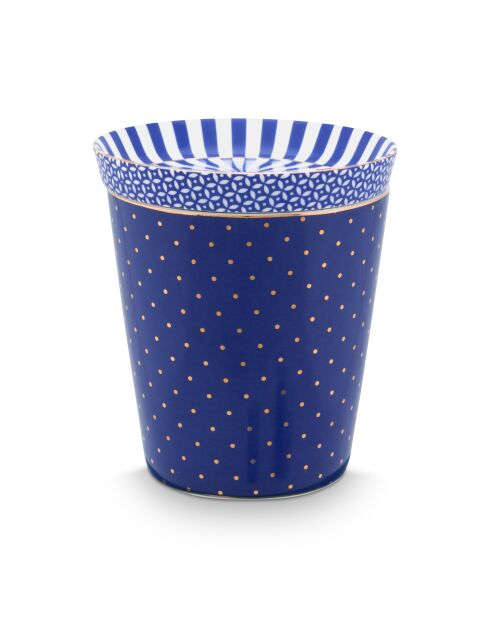 Set Mugs & Match - Petit mug sans anse Royal Dots & Repose sachet bleu - 10,3x9x9cm