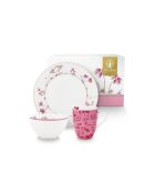 Ontbijtset 3 stuks Pretty pink - 15x22x22cm
