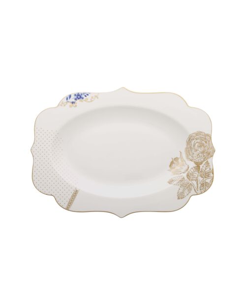 Plat de service ovale Royal blanc - 40cm