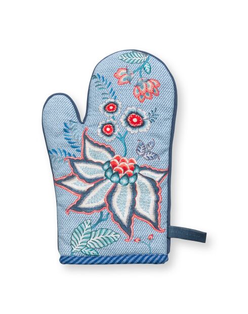 Flower Festival blauer Topflappen - 29x15cm