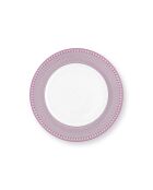 6 Assiettes plates Lily & Lotus lilas - 26,5cm