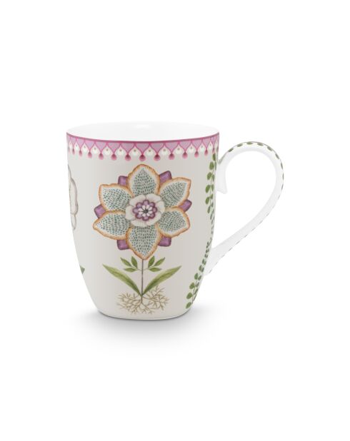Grand mug Lily & Lotus blanc cassé - 350ml